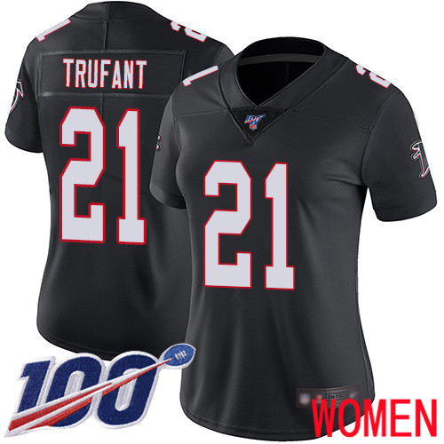 Atlanta Falcons Limited Black Women Desmond Trufant Alternate Jersey NFL Football 21 100th Season Vapor Untouchable